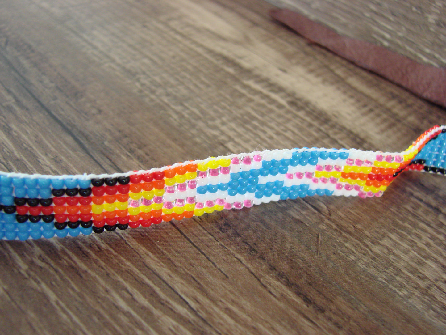 Navajo Hand Beaded Hat Band by Jacklyn Cleveland