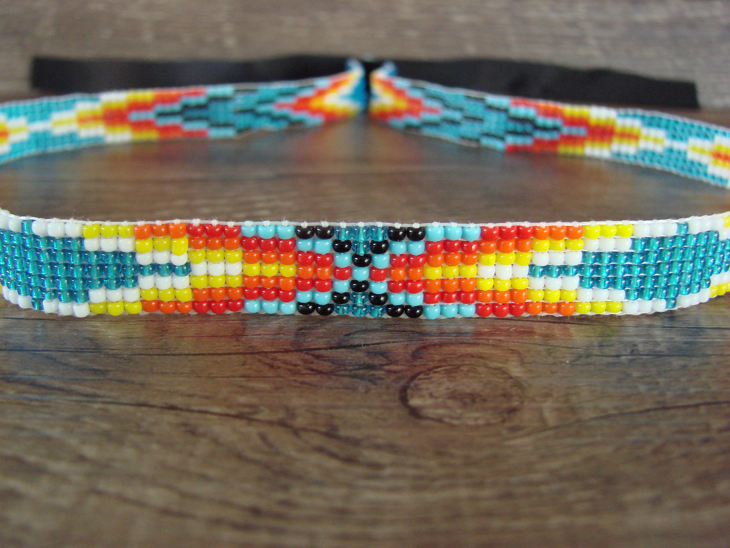 Navajo Hand Beaded Hat Band by Jacklyn Cleveland
