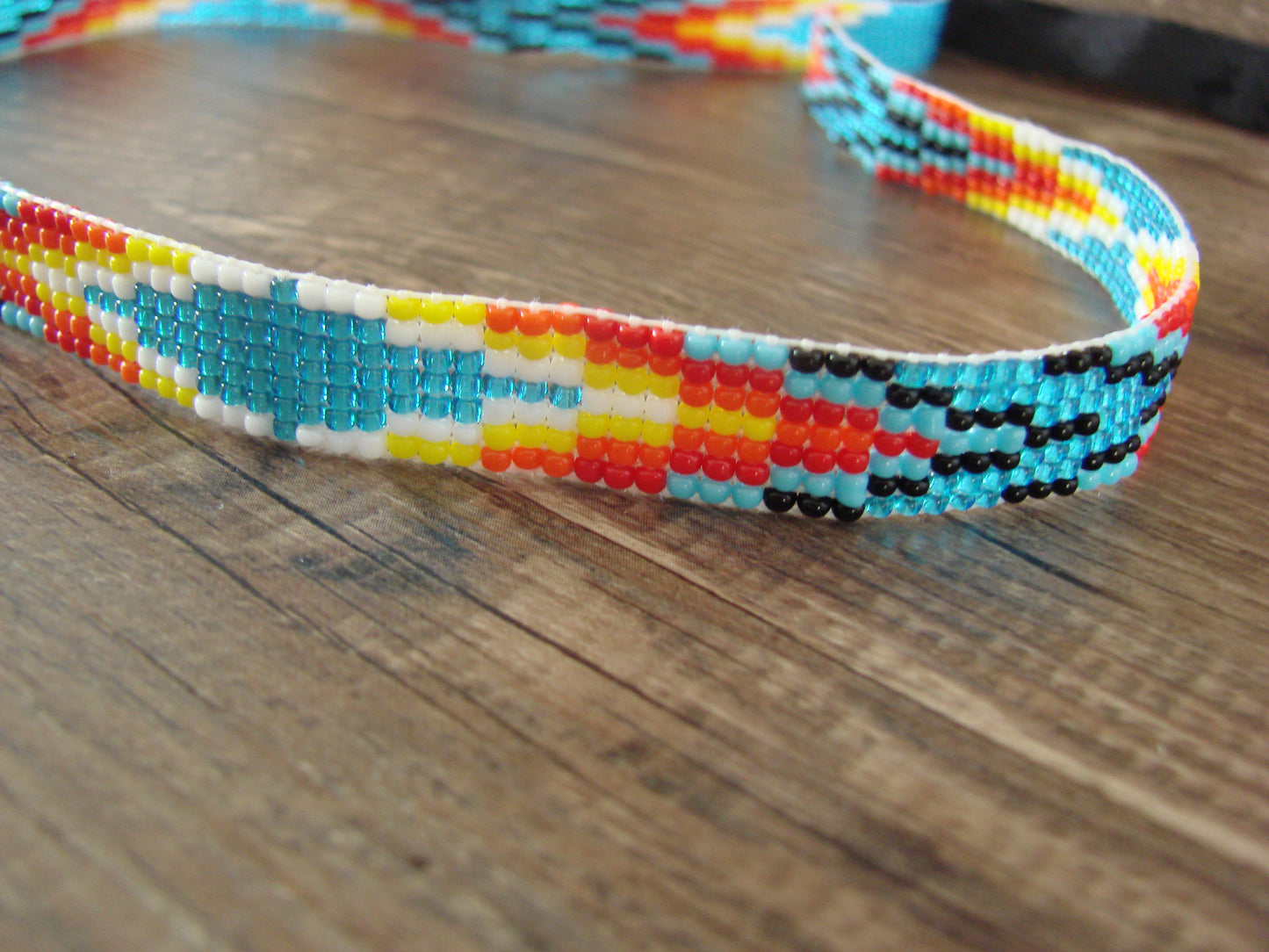 Navajo Hand Beaded Hat Band by Jacklyn Cleveland