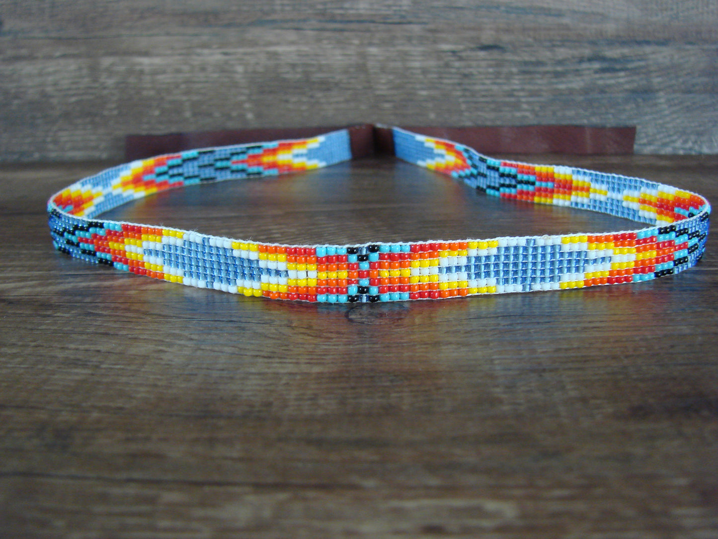 Navajo Hand Beaded Hat Band by Jacklyn Cleveland