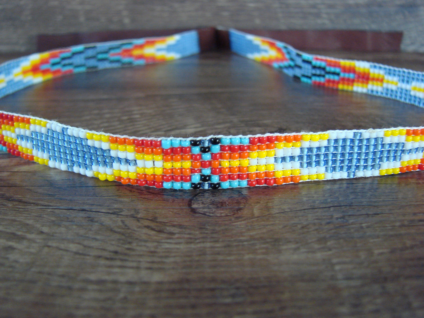 Navajo Hand Beaded Hat Band by Jacklyn Cleveland