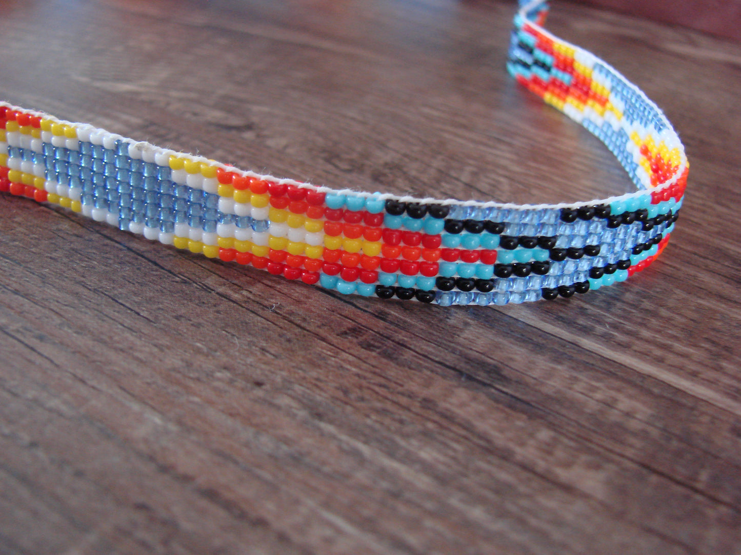 Navajo Hand Beaded Hat Band by Jacklyn Cleveland