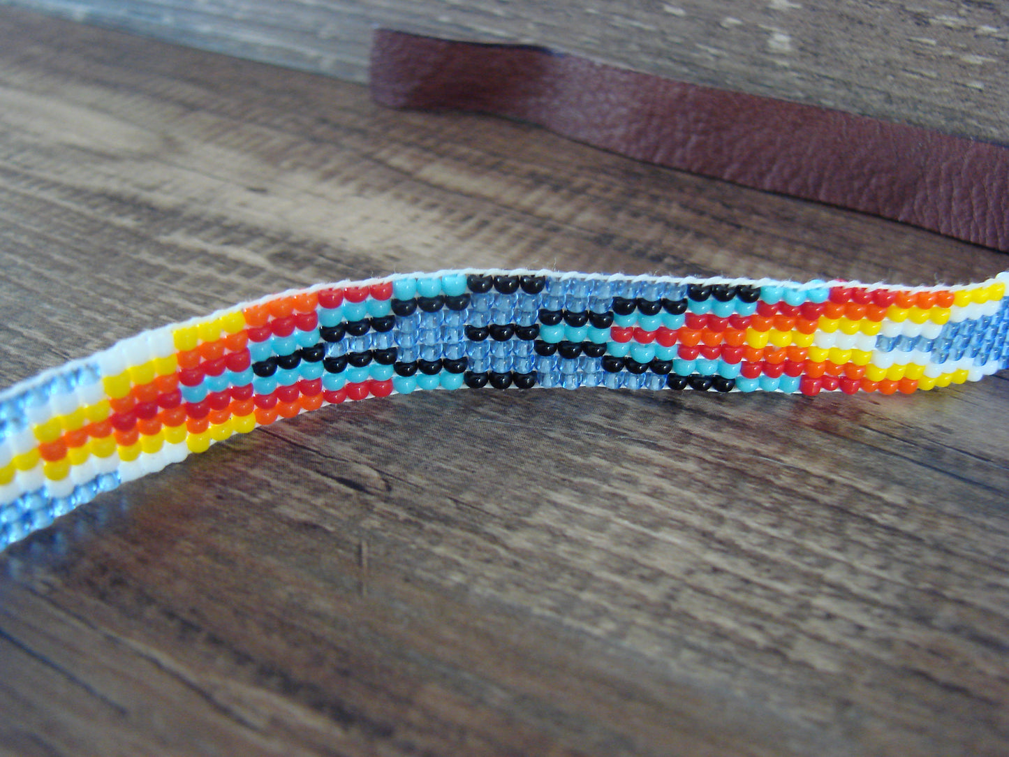 Navajo Hand Beaded Hat Band by Jacklyn Cleveland