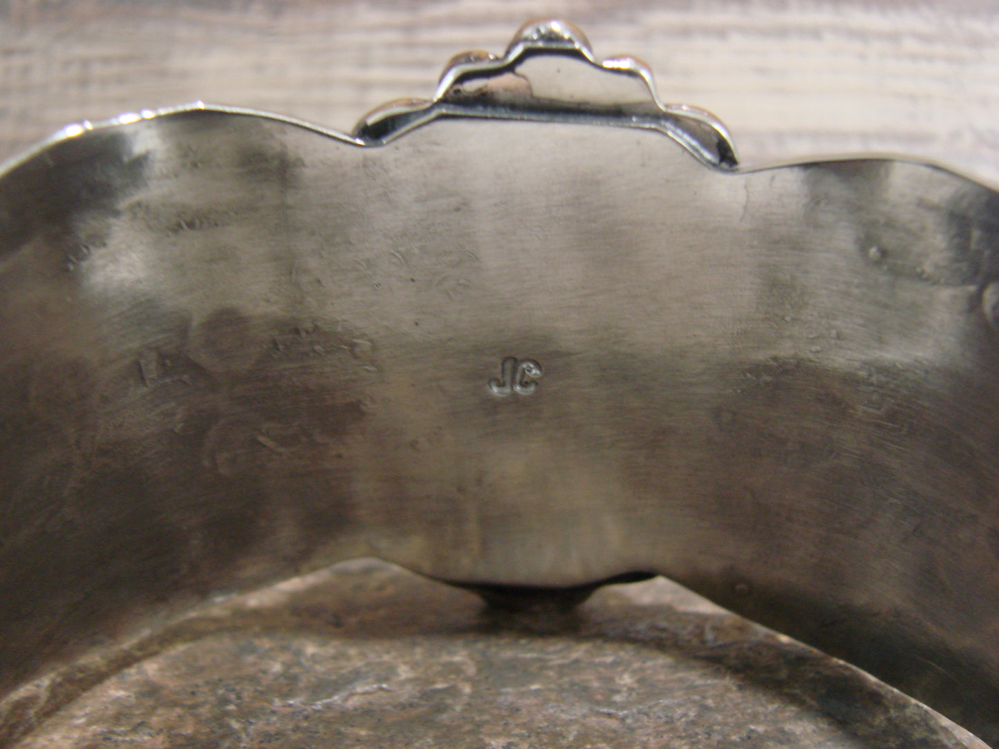 Navajo Indian Nickel Silver & Turquoise Bracelet by Cleveland