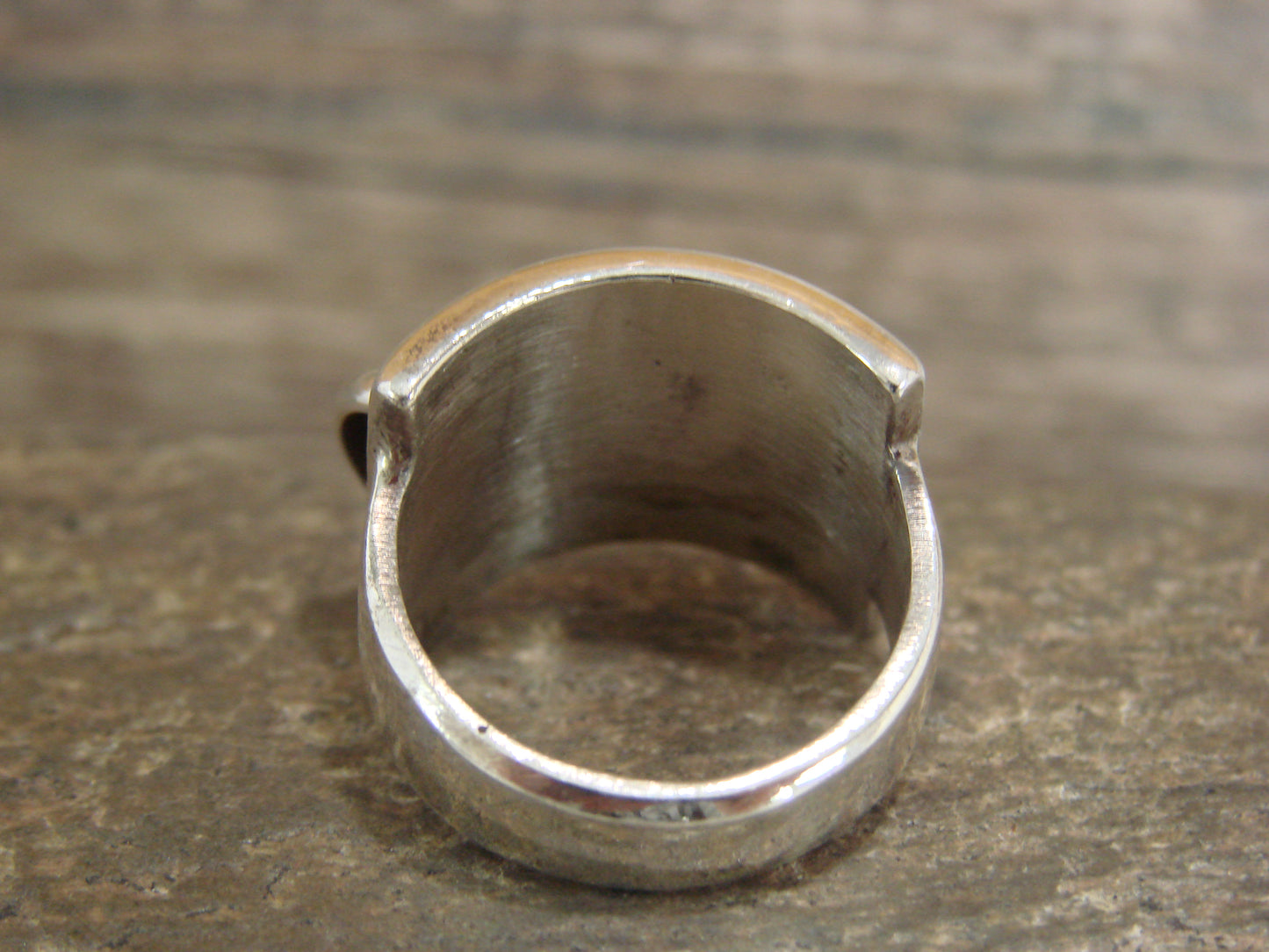 Navajo Sterling Silver Ribbed Melon Ring by Thomas Charley - Size 9