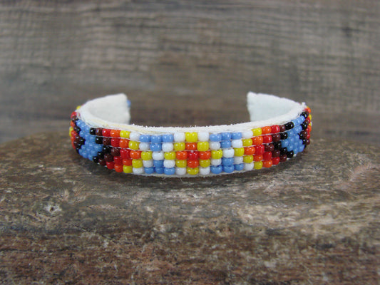 Navajo Indian Hand Beaded Baby / Child's Bracelet by Jackie Cleveland