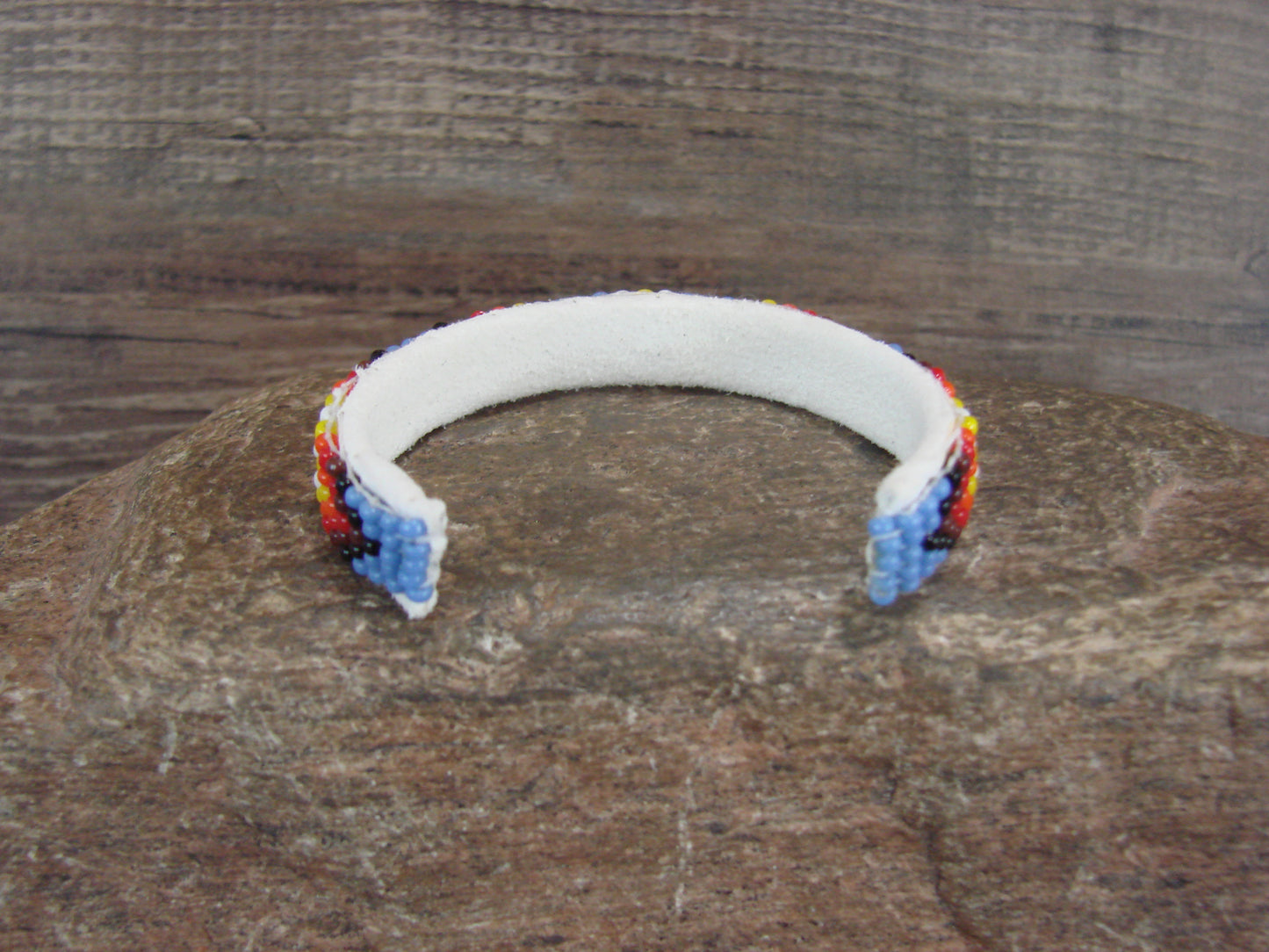 Navajo Indian Hand Beaded Baby / Child's Bracelet by Jackie Cleveland