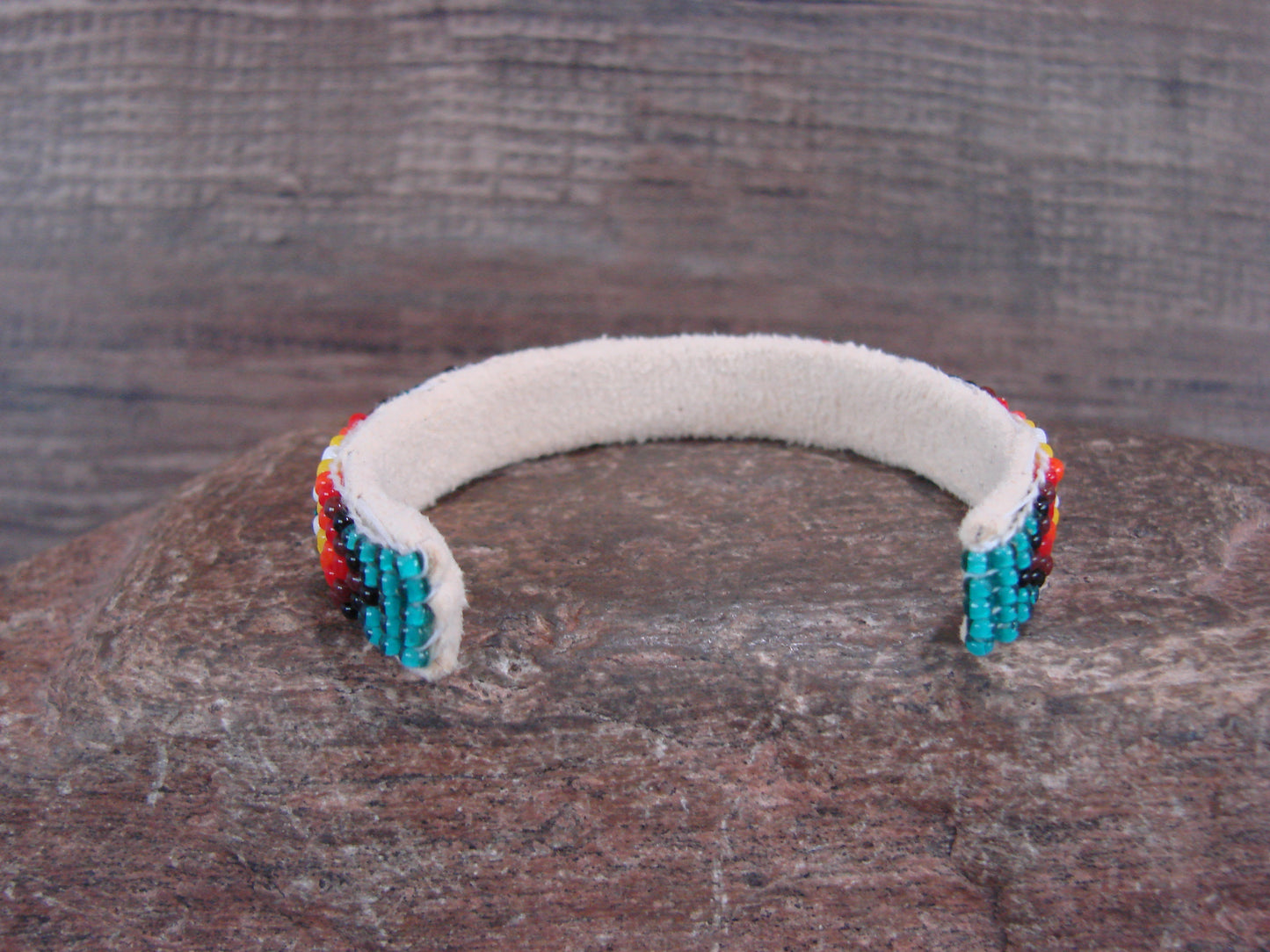 Navajo Indian Hand Beaded Baby / Child's Bracelet by Jackie Cleveland