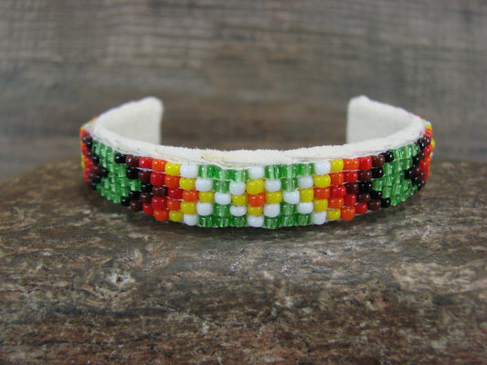 Navajo Indian Hand Beaded Baby / Child's Bracelet by Jackie Cleveland