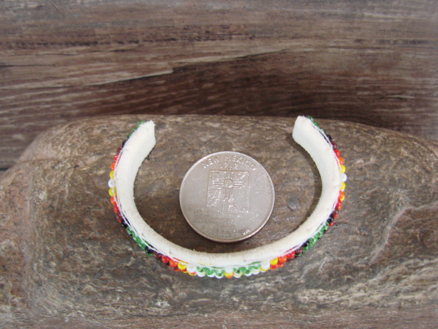 Navajo Indian Hand Beaded Baby / Child's Bracelet by Jackie Cleveland