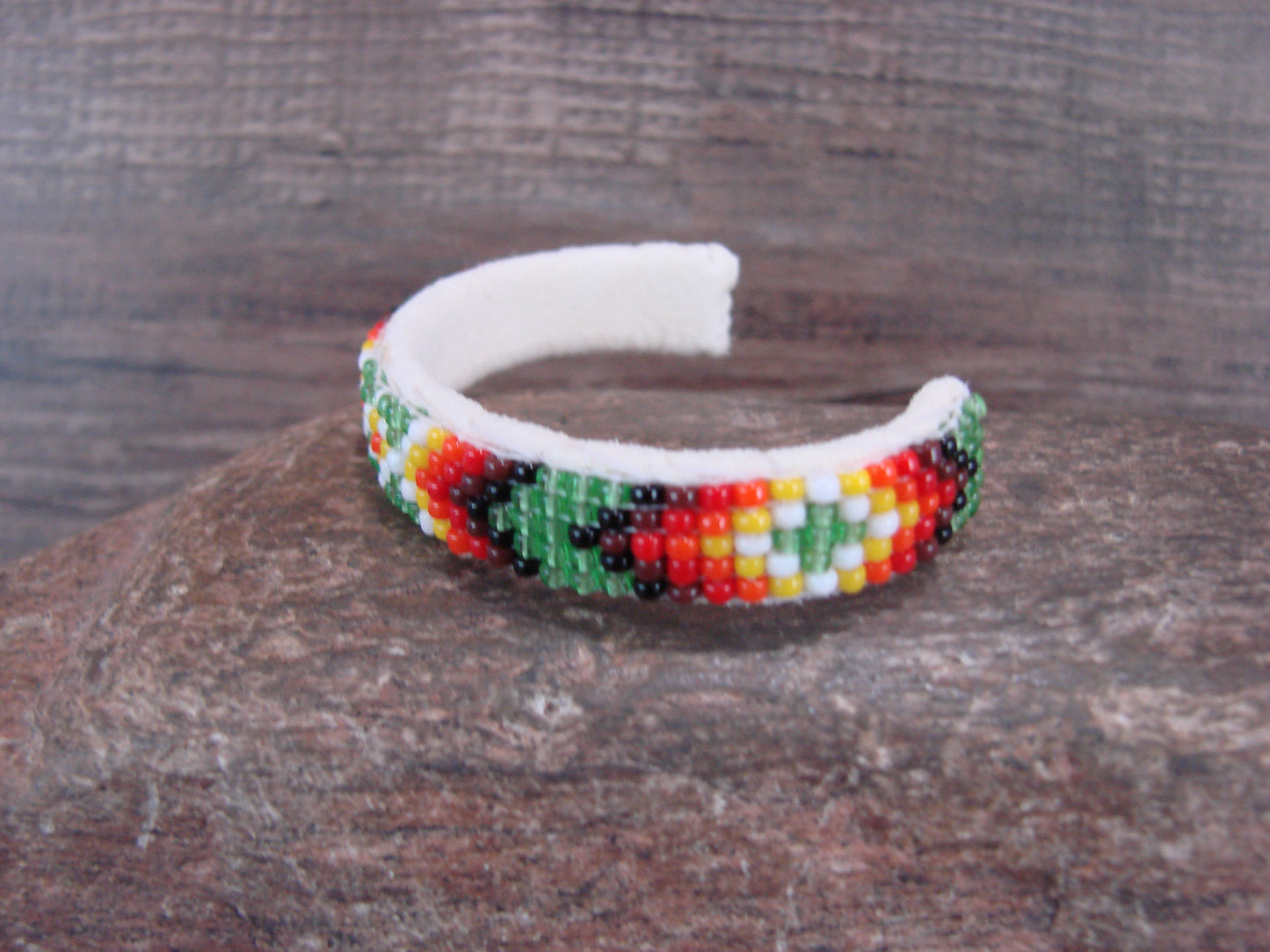 Navajo Indian Hand Beaded Baby / Child's Bracelet by Jackie Cleveland