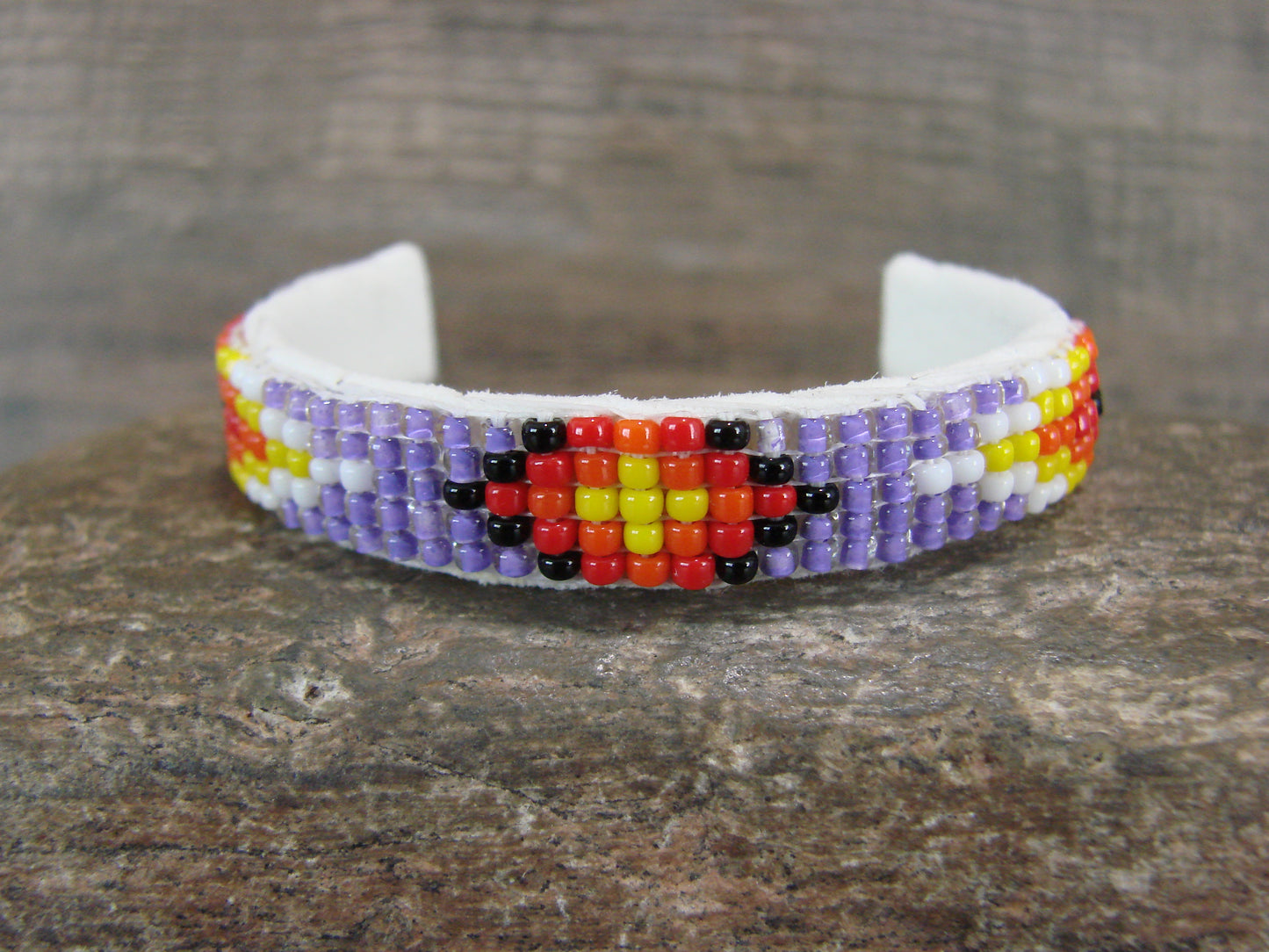 Navajo Indian Hand Beaded Baby / Child's Bracelet by Jackie Cleveland