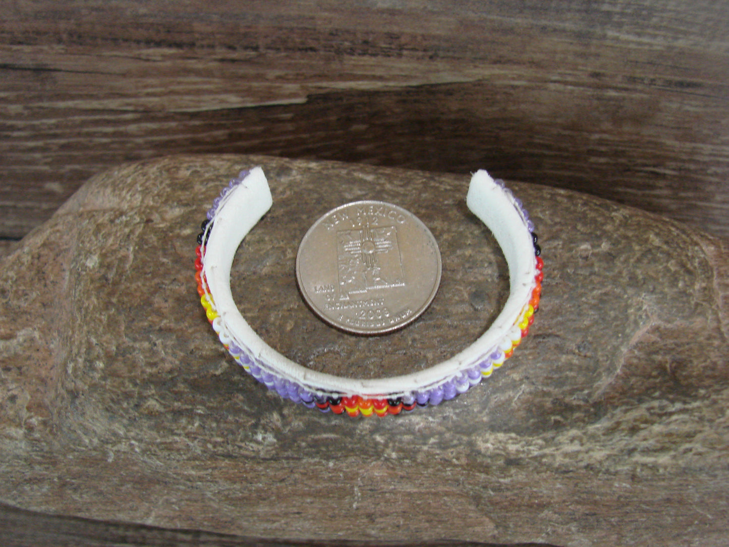 Navajo Indian Hand Beaded Baby / Child's Bracelet by Jackie Cleveland