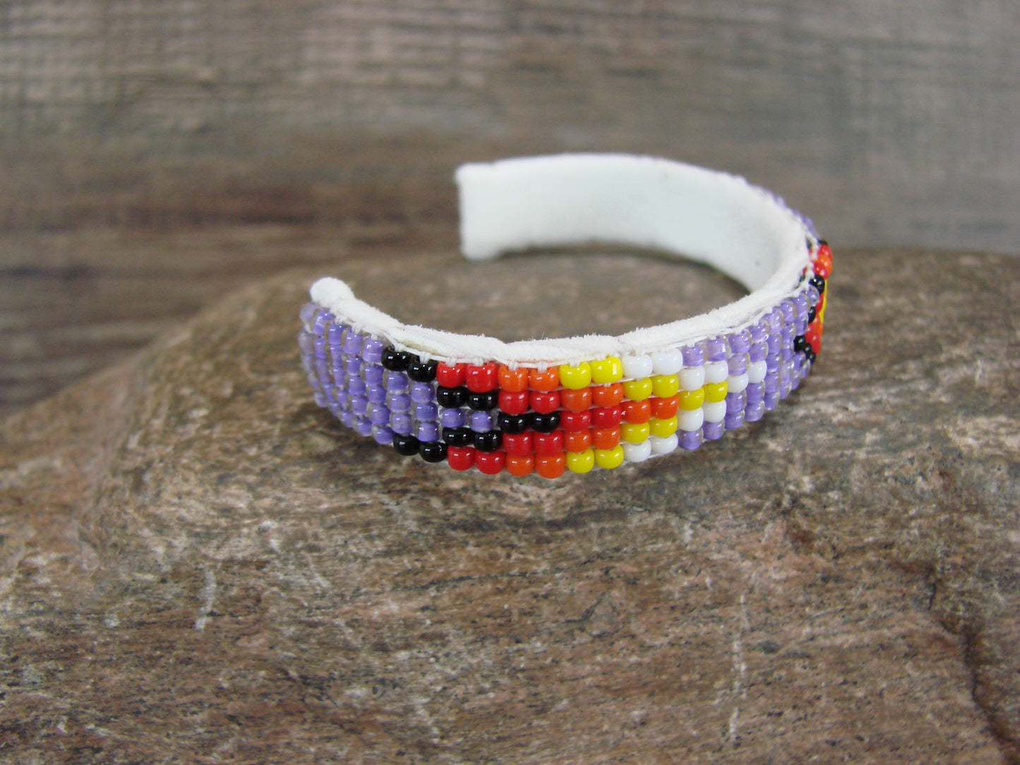 Navajo Indian Hand Beaded Baby / Child's Bracelet by Jackie Cleveland