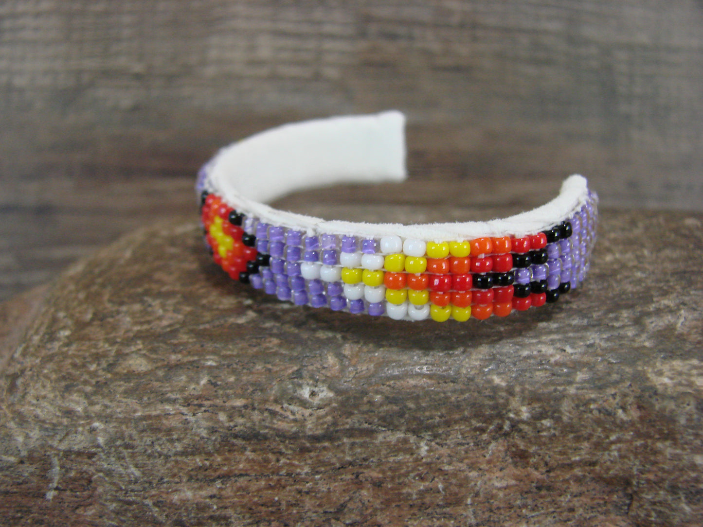 Navajo Indian Hand Beaded Baby / Child's Bracelet by Jackie Cleveland