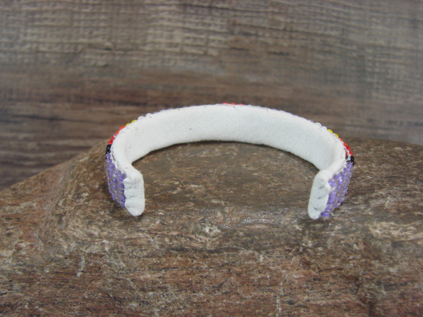 Navajo Indian Hand Beaded Baby / Child's Bracelet by Jackie Cleveland