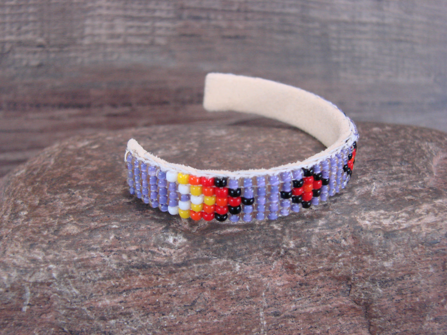 Navajo Indian Hand Beaded Baby / Child's Bracelet by Jackie Cleveland