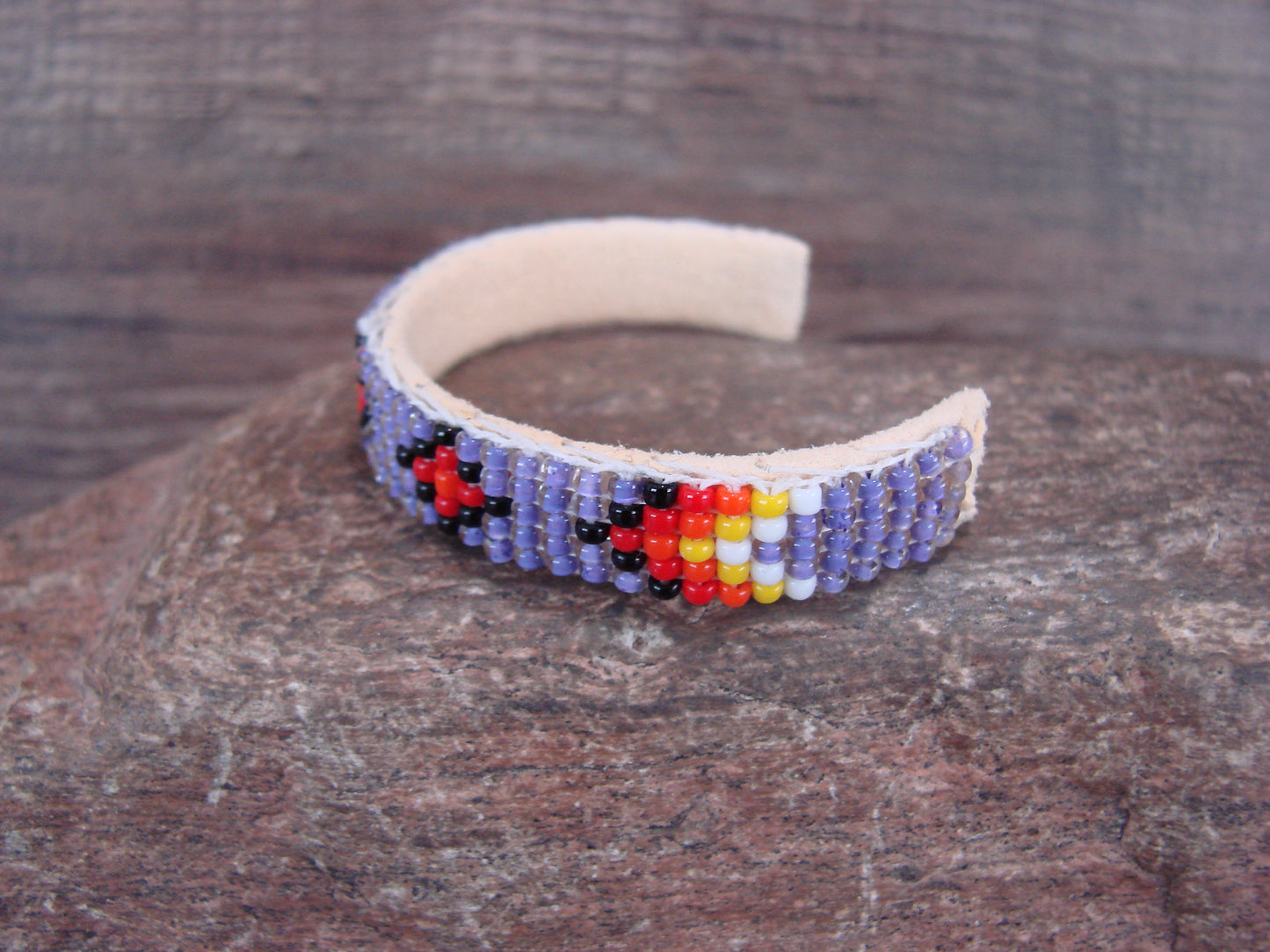 Navajo Indian Hand Beaded Baby / Child's Bracelet by Jackie Cleveland