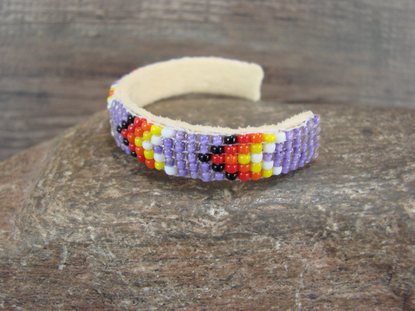 Navajo Indian Hand Beaded Baby / Child's Bracelet by Jackie Cleveland