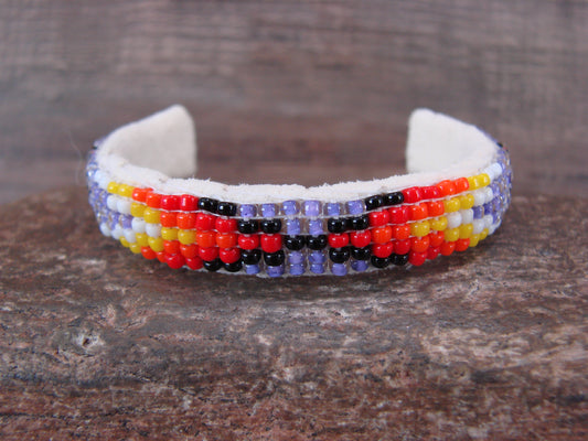 Navajo Indian Hand Beaded Baby / Child's Bracelet by Jackie Cleveland