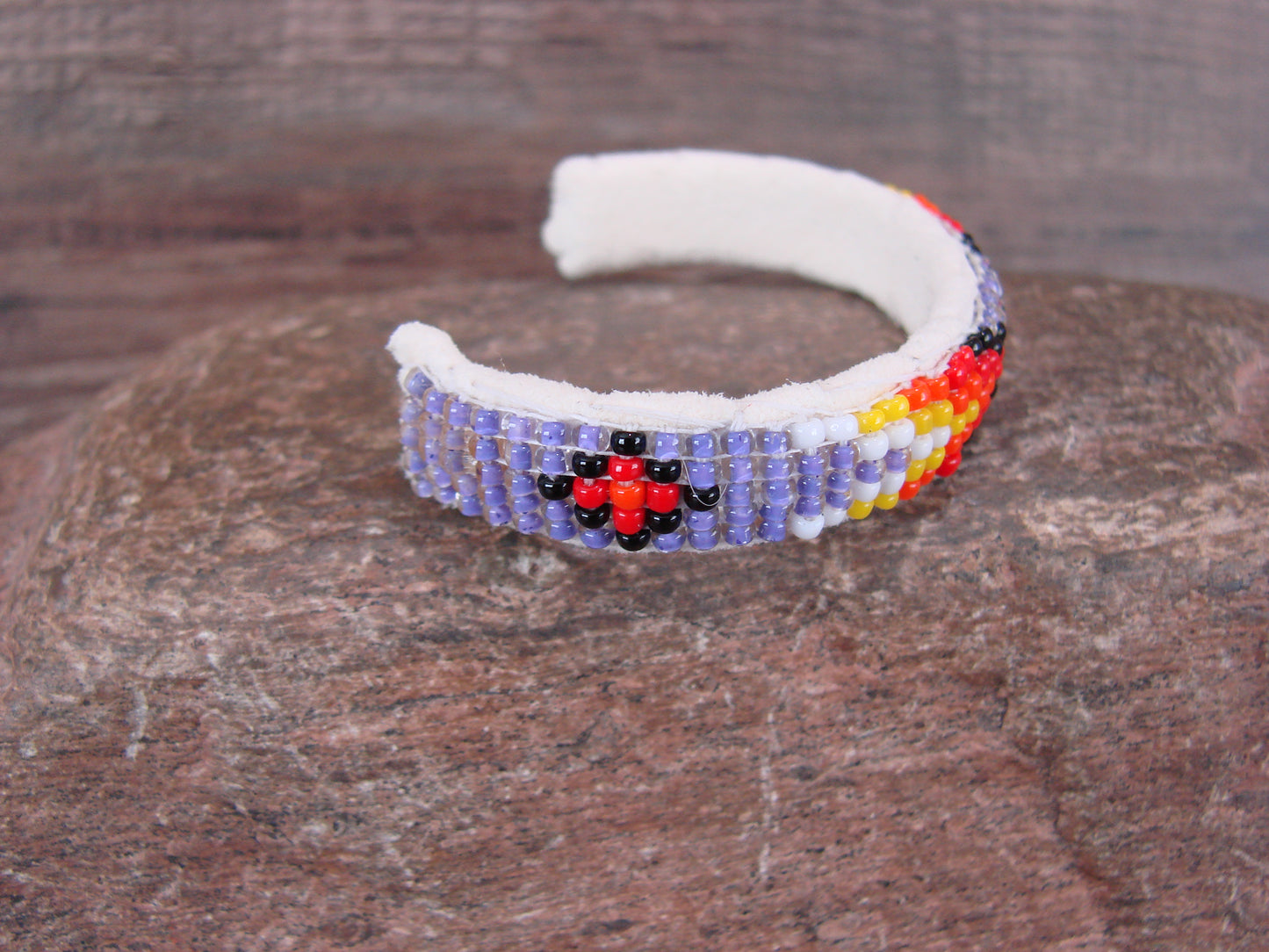 Navajo Indian Hand Beaded Baby / Child's Bracelet by Jackie Cleveland