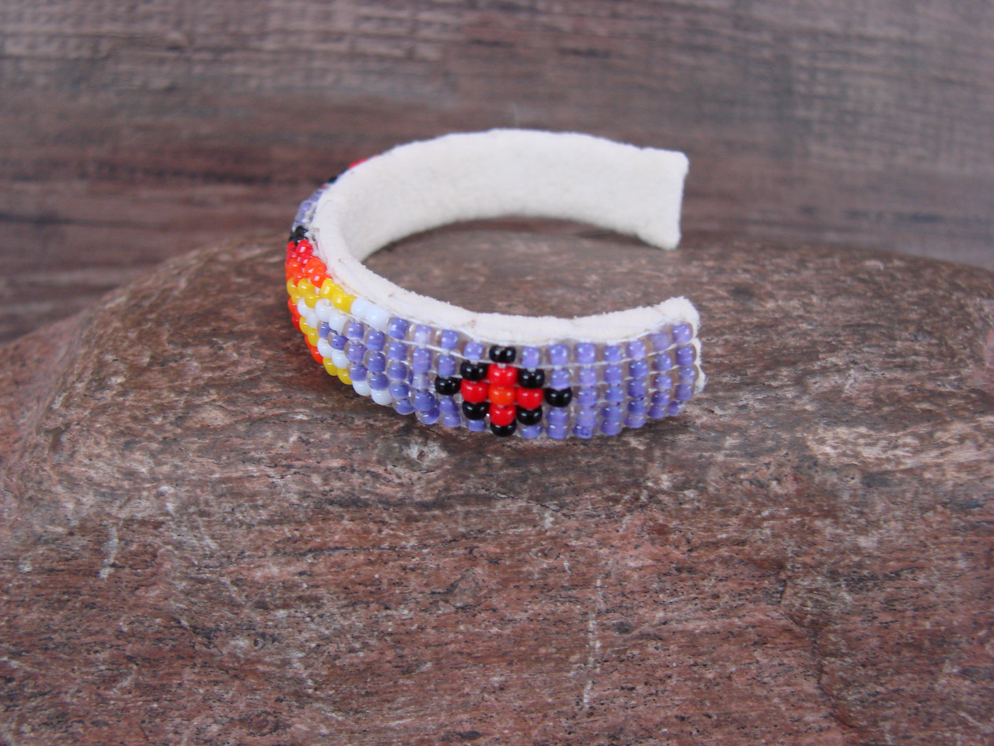 Navajo Indian Hand Beaded Baby / Child's Bracelet by Jackie Cleveland