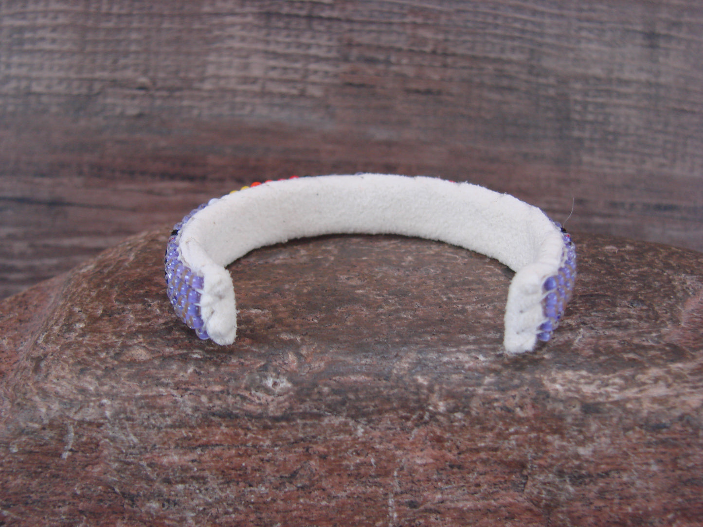 Navajo Indian Hand Beaded Baby / Child's Bracelet by Jackie Cleveland