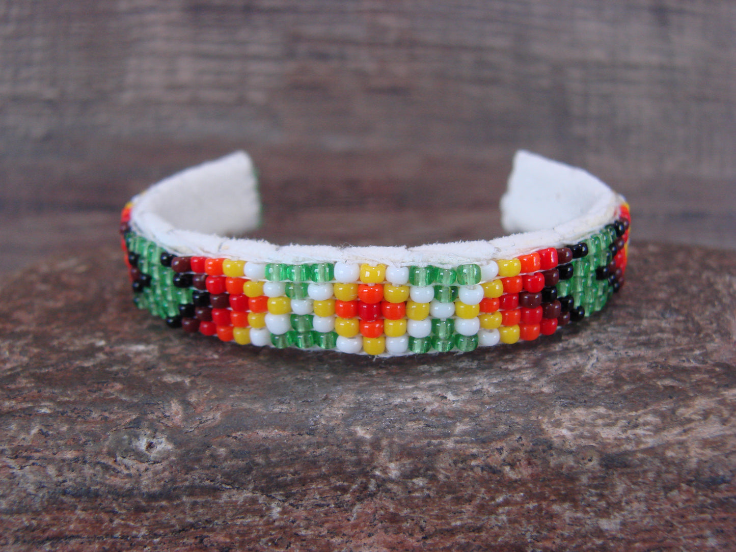 Navajo Indian Hand Beaded Baby / Child's Bracelet by Jackie Cleveland