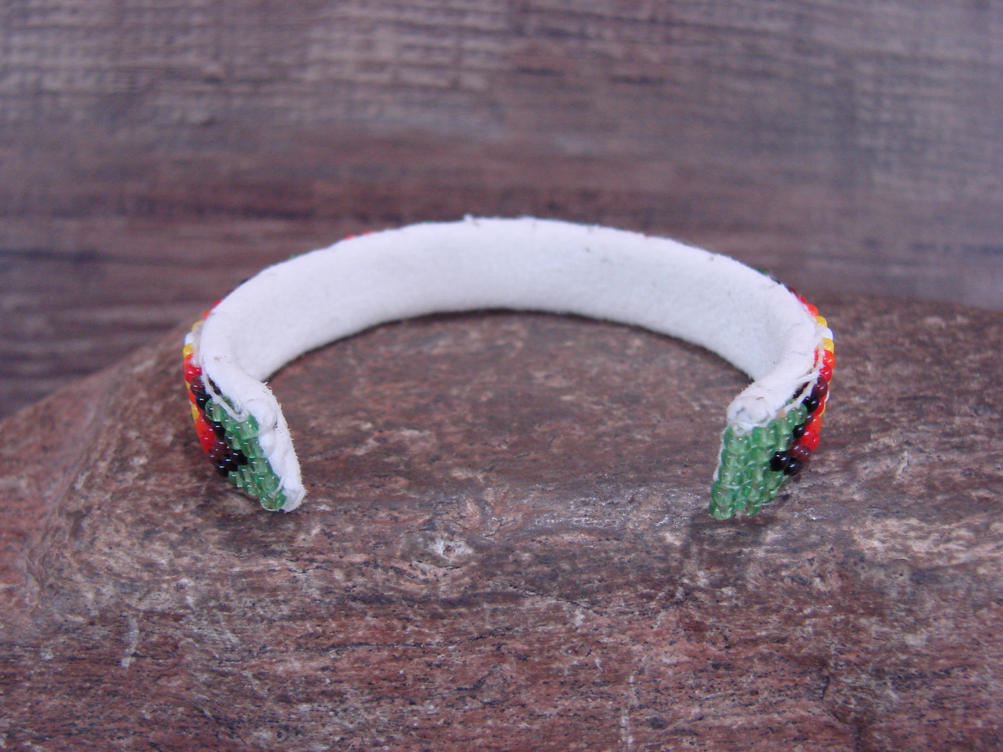 Navajo Indian Hand Beaded Baby / Child's Bracelet by Jackie Cleveland