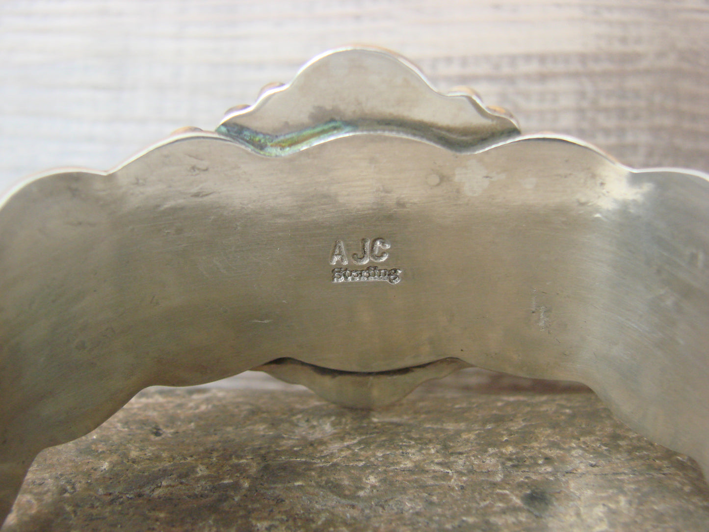 Navajo Indian Sterling Silver & Turquoise Bracelet by Cleveland