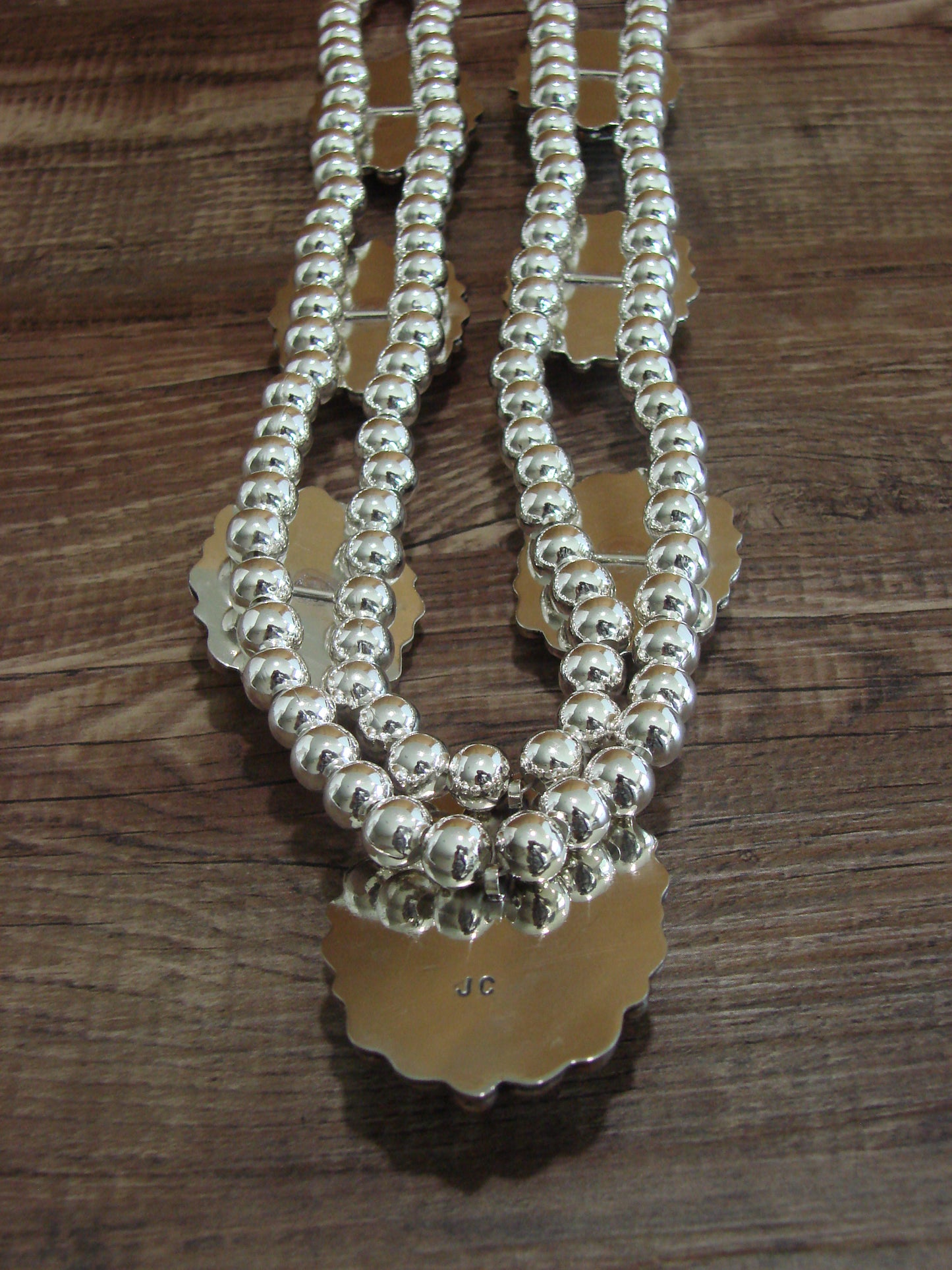 Navajo Nickel Silver & White Howlite Necklace - Cleveland