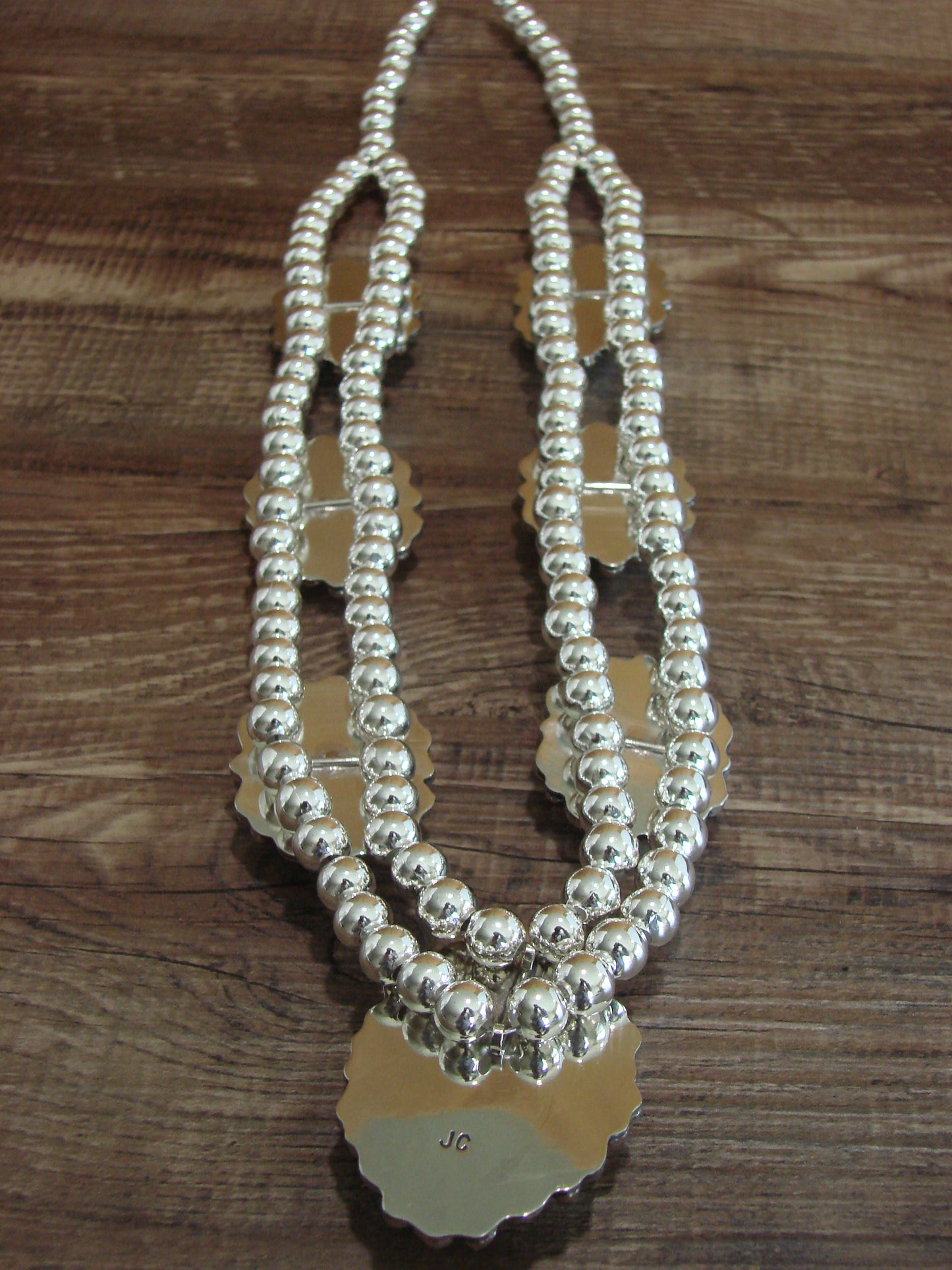 Navajo Nickel Silver & White Howlite Necklace - Cleveland
