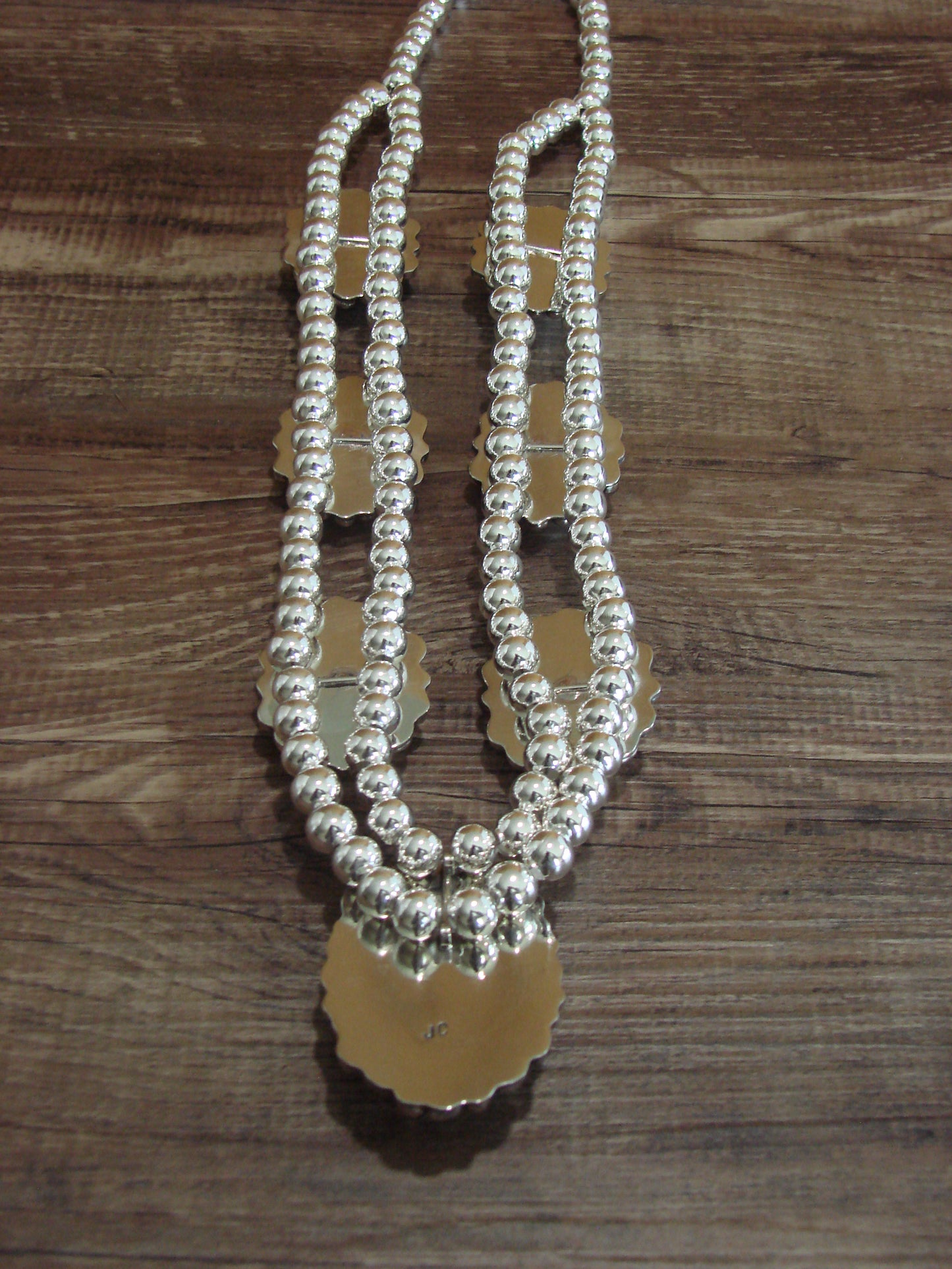 Navajo Nickel Silver & White Howlite Necklace - Cleveland