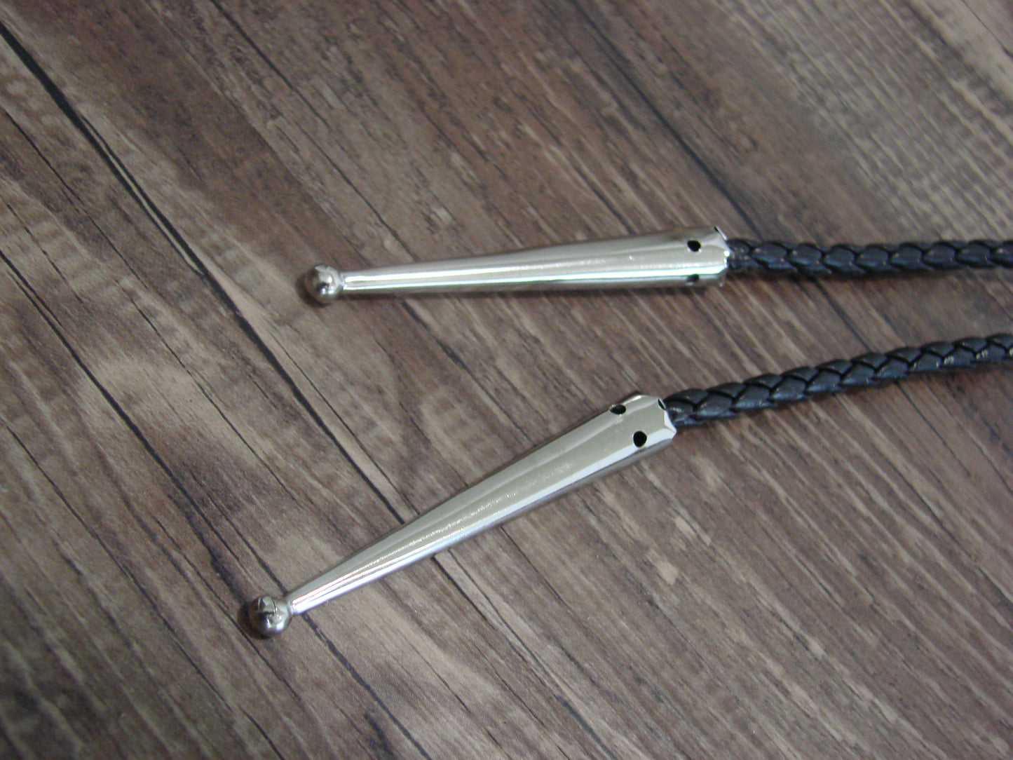 Navajo Indian Nickel Silver & Turquoise Bolo Tie - Cleveland