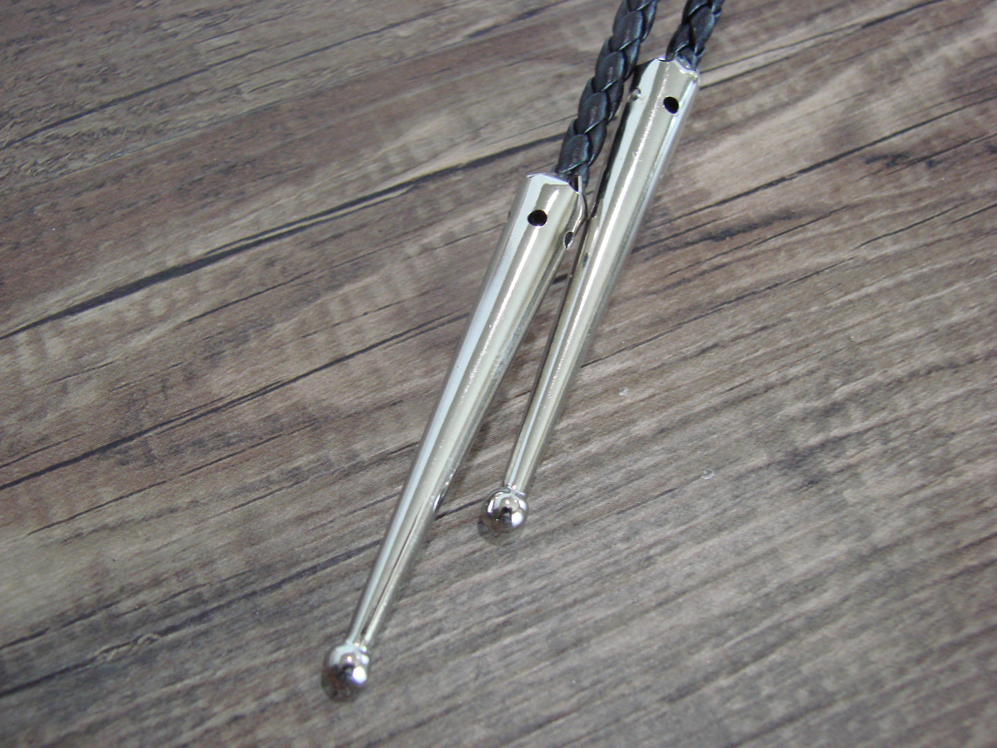 Navajo Indian Nickel Silver & Turquoise Bolo Tie - Cleveland