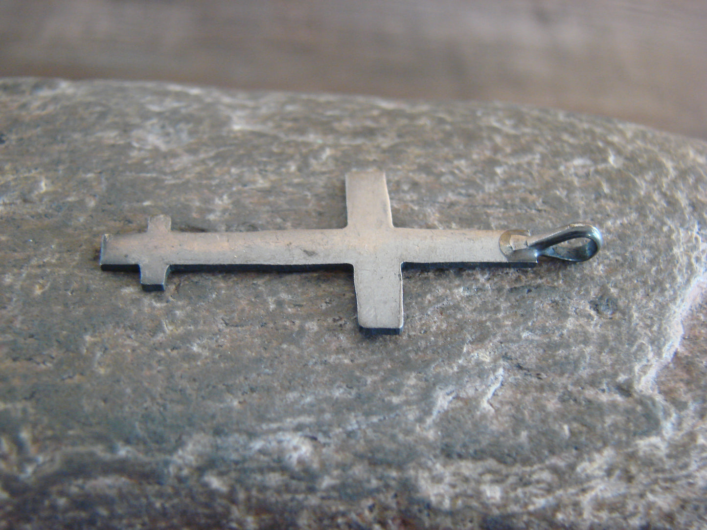 Navajo Pueblo Indian Sterling Silver Cross Pendant by Virgil Begay