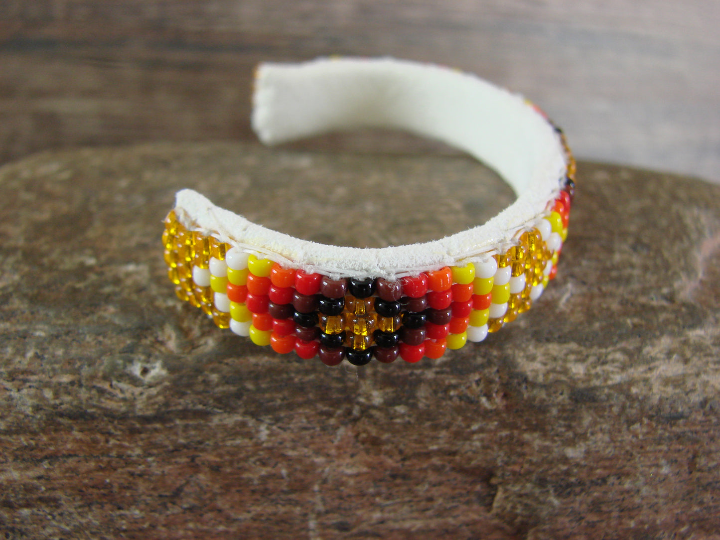 Navajo Indian Hand Beaded Baby / Child's Bracelet by Jackie Cleveland