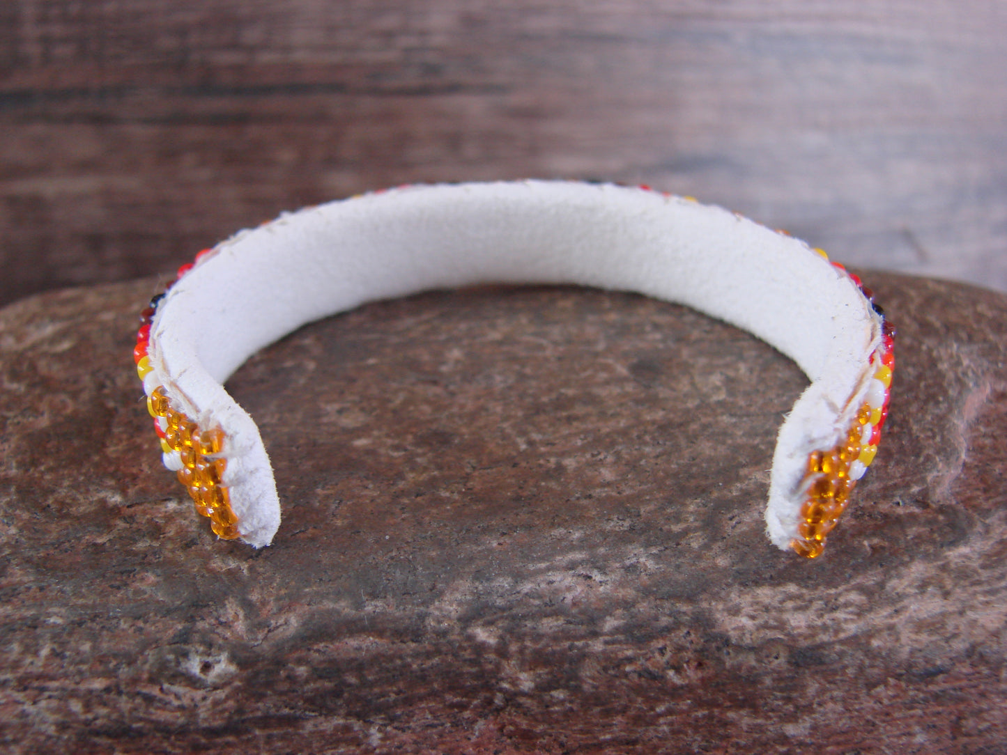 Navajo Indian Hand Beaded Baby / Child's Bracelet by Jackie Cleveland