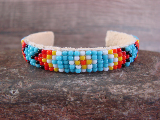 Navajo Indian Hand Beaded Baby / Child's Bracelet by Jackie Cleveland
