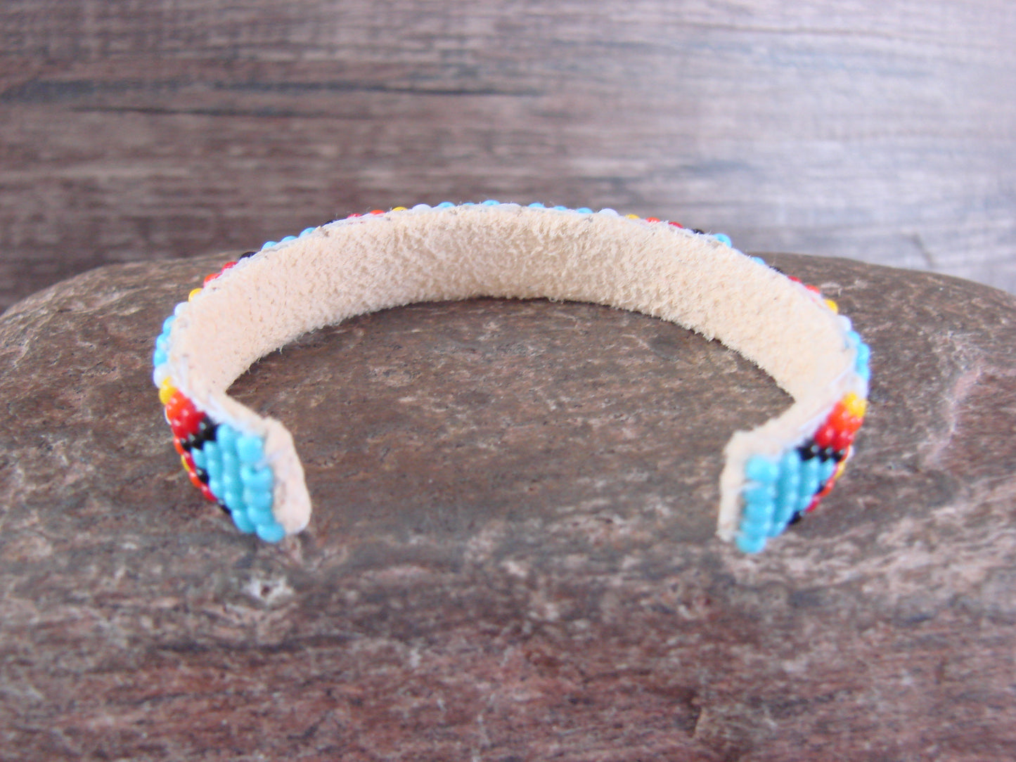 Navajo Indian Hand Beaded Baby / Child's Bracelet by Jackie Cleveland