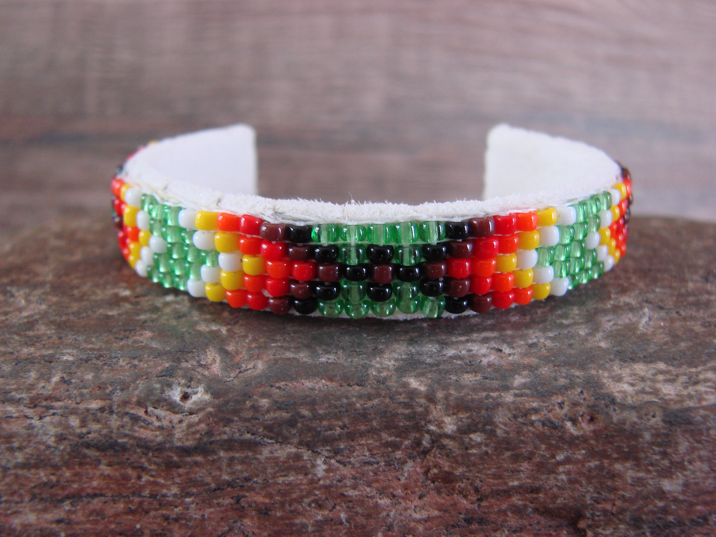 Navajo Indian Hand Beaded Baby / Child's Bracelet by Jackie Cleveland