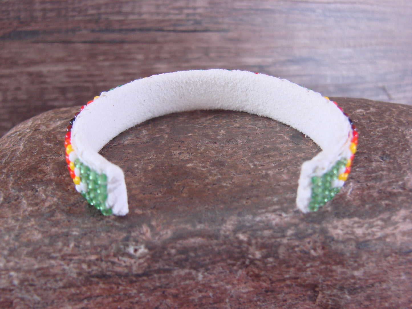 Navajo Indian Hand Beaded Baby / Child's Bracelet by Jackie Cleveland
