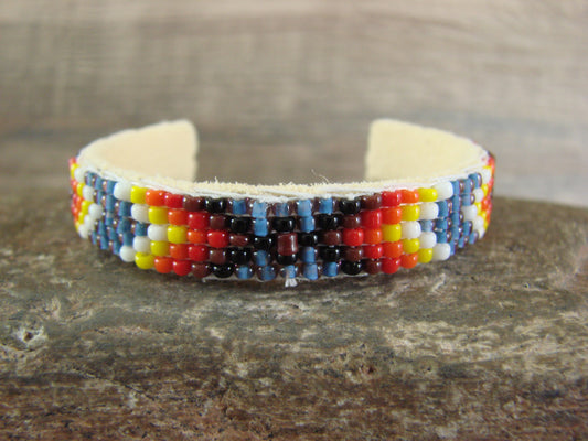 Navajo Indian Hand Beaded Baby / Child's Bracelet by Jackie Cleveland