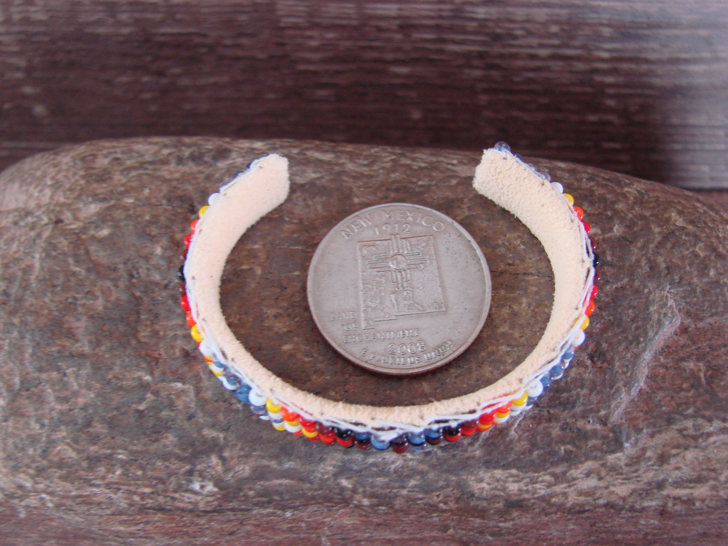 Navajo Indian Hand Beaded Baby / Child's Bracelet by Jackie Cleveland