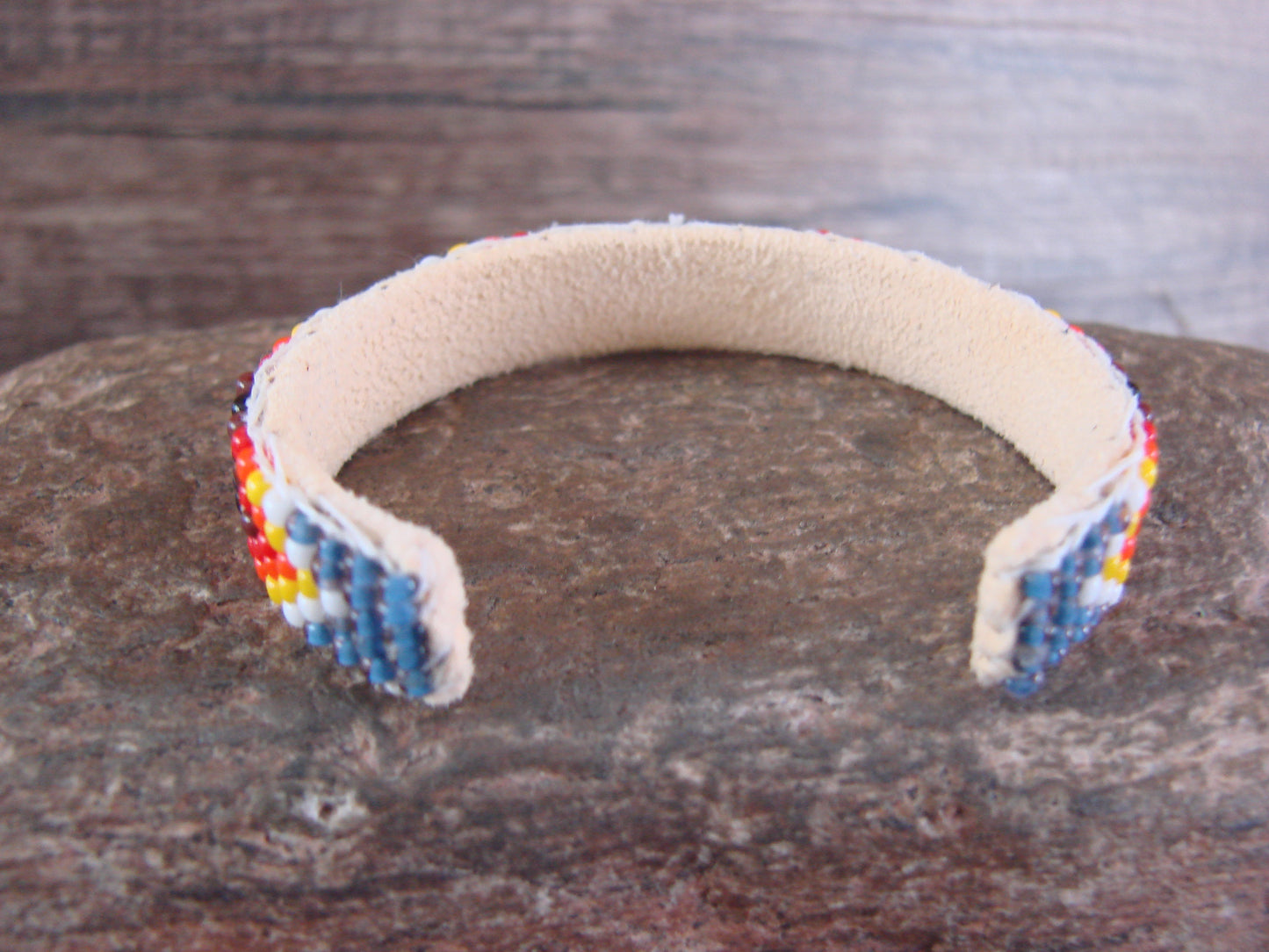Navajo Indian Hand Beaded Baby / Child's Bracelet by Jackie Cleveland