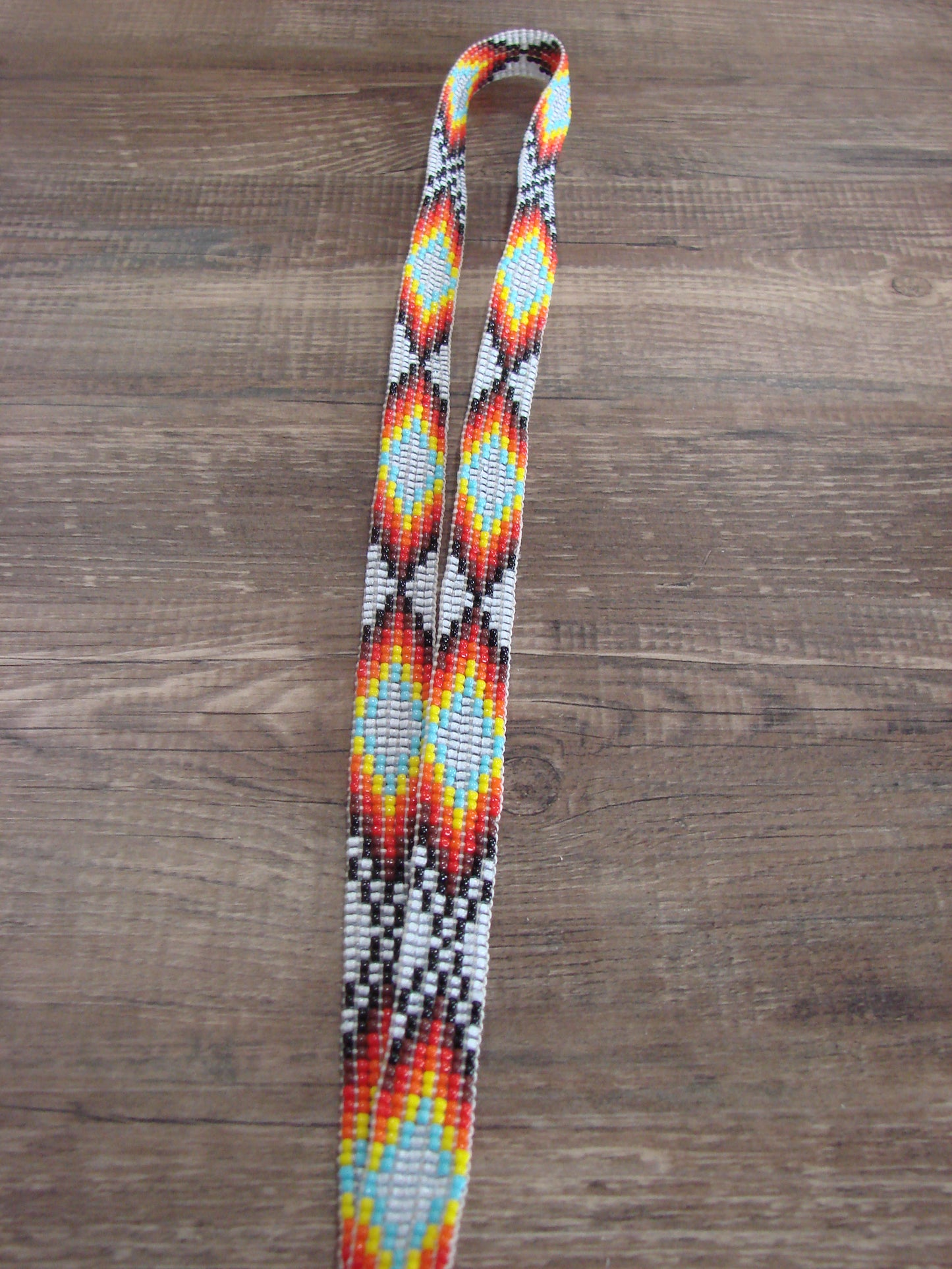 Navajo Indian Hand Beaded Lanyard by Cleveland