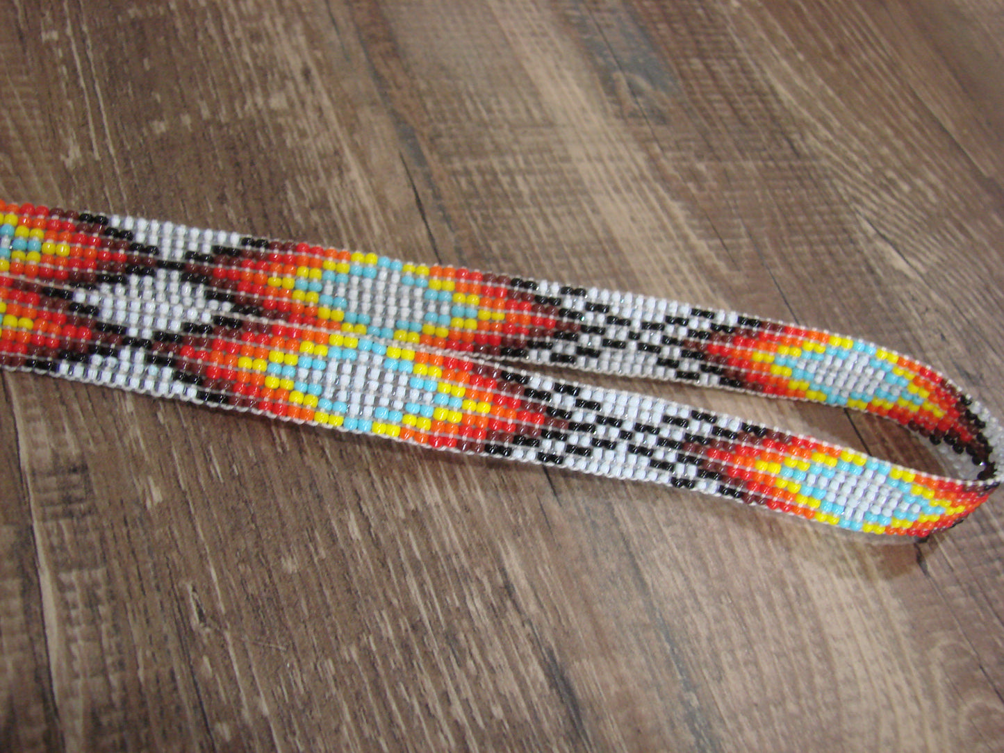 Navajo Indian Hand Beaded Lanyard by Cleveland