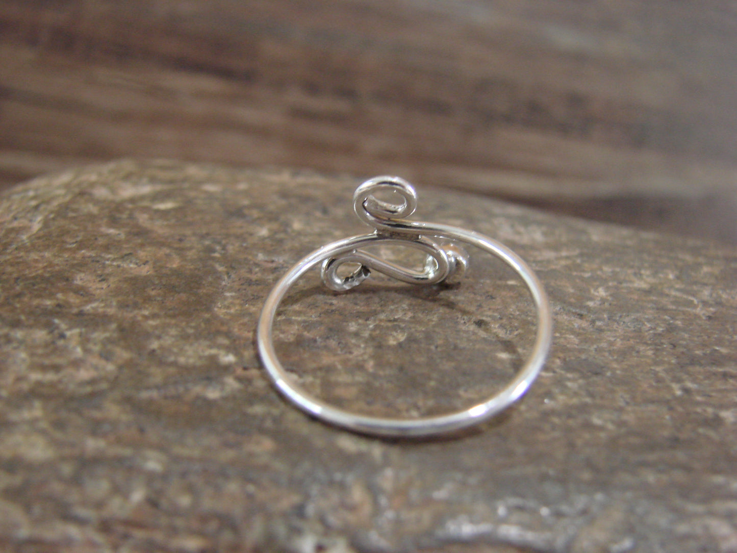 Navajo Indian Sterling Silver & Turquoise Ring by Yazzie - Size  4