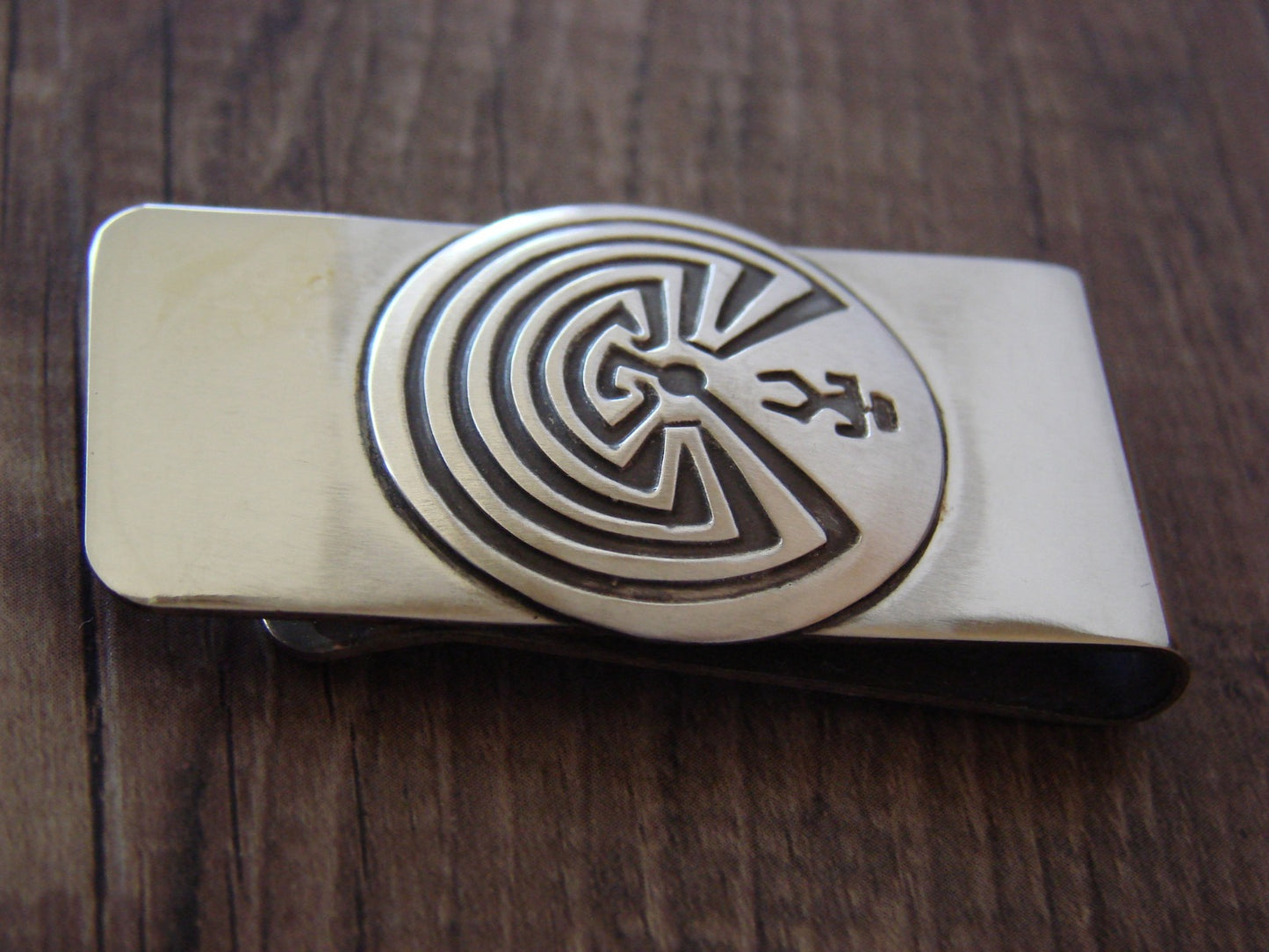 Native American Indian Man in the Maze Money Clip by Stanley Gene