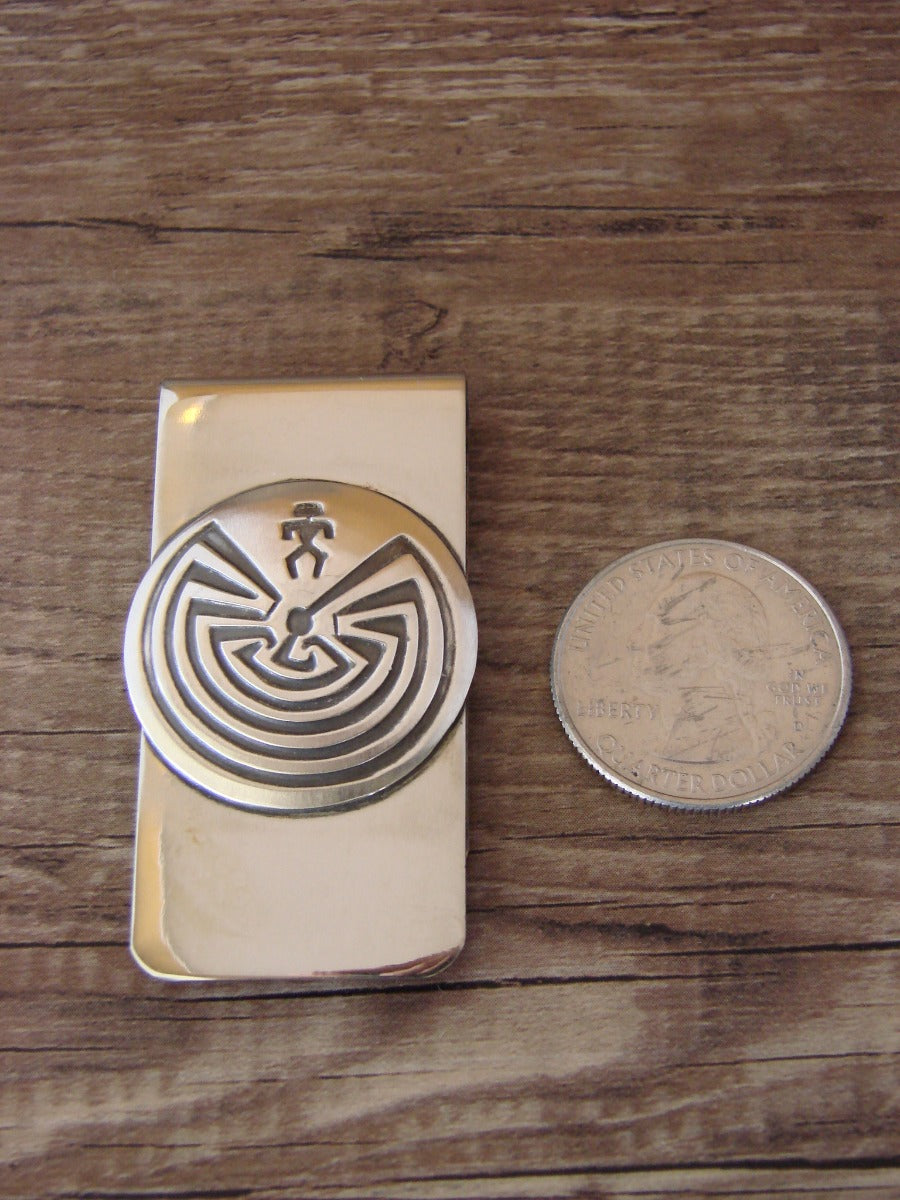 Native American Indian Man in the Maze Money Clip by Stanley Gene